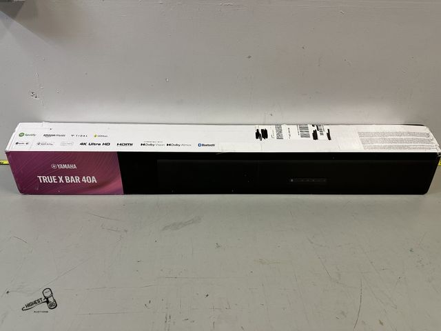Lot 91-10456 - YAMAHA TRUE X BAR 40A SOUNDBAR WITH REMOTE, POWER CORD &amp; MANUAL INSTRUCTIONS - BLUETOOTH - HDMI ...