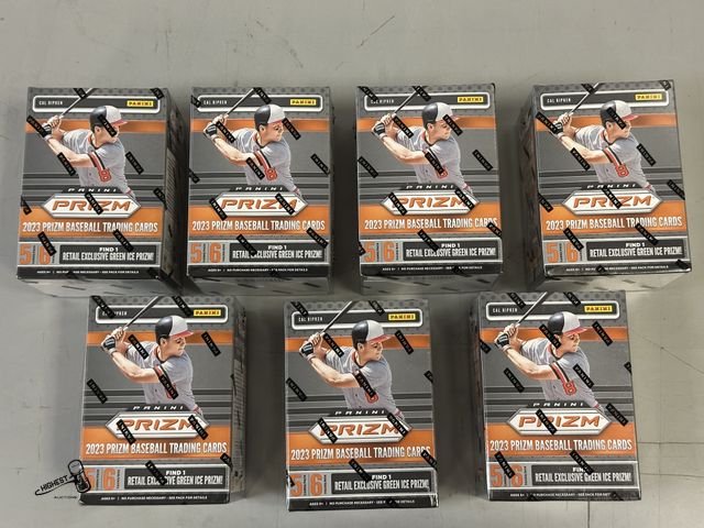 Lot 91-9602 - New 2023 PANINI PRIZM BASEBALL TRADING CARDS SEALED IN BOX 7 PACK