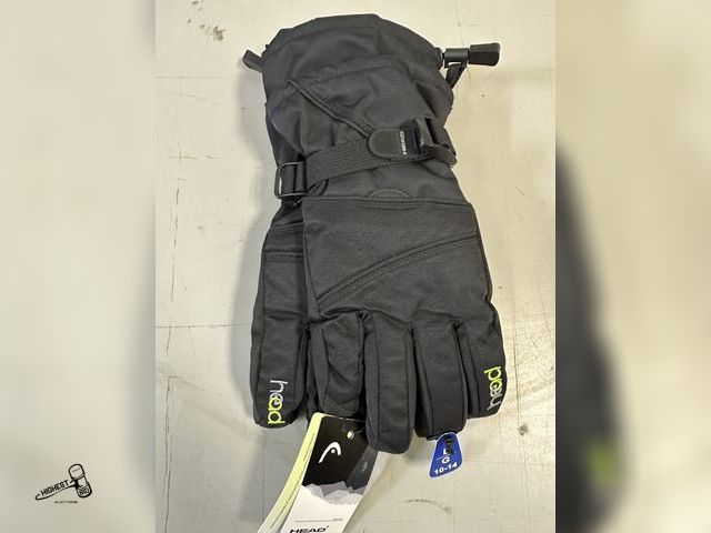Lot 91-7335 - New HEAD JUNIOR SKI GLOVES - SIZE LARGE 10-14 - WATERPROOF INSERT - DUPONT SORONA INSULATION - DRAW ...