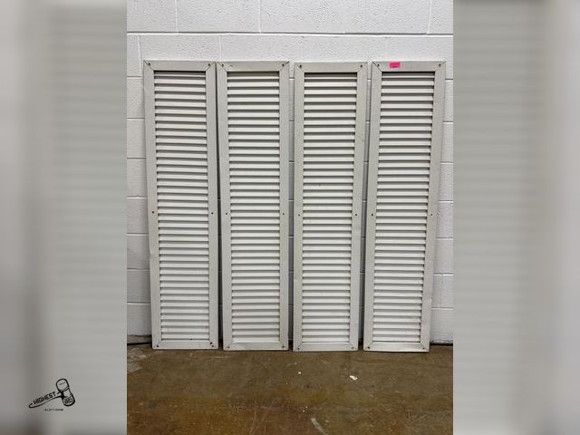 Lot 91-8241 - 4 WHITE METAL SHUTTERS 14" X 59 1/2"