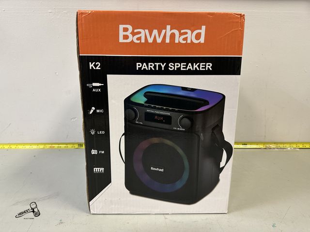 Lot 91-10394 - PARTY SPEAKER RECHARGEABLE BATTERY, USB/TF FUNCTIONALITY, REMOTE CONTROL/FM RADIO, LED LIGHTS, MIC I...