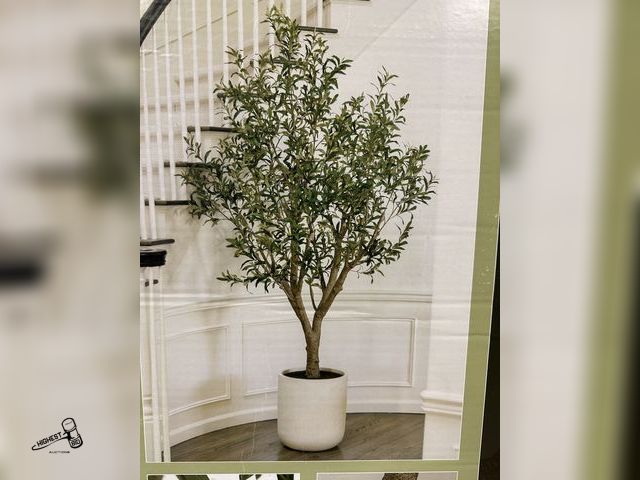 Lot 91-8873 - New 8' LIFE LIKE OLIVE TREE - MODEL # 1812703 MSRP $ 379.00