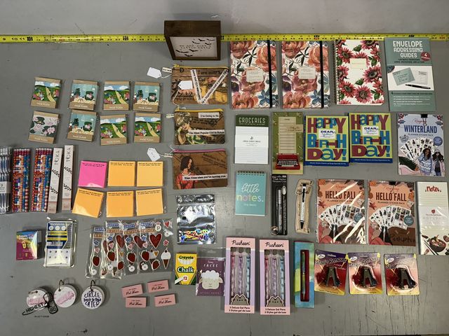 Lot 91-8369 - New CRAFTING &amp; STATIONARY SUPPLIES - PENCILS NOTEPADS - POST IT NOTES - PAGE FLAGS - JOURNALS &a...