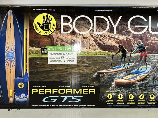 Lot 91-8754 - BODY GLOVE PERFORMER GTS INFLATABLE STAND-UP PADDLE BOARD - 11FT X 34" X 5.4" - WITH ELECTRIC PUMP -...