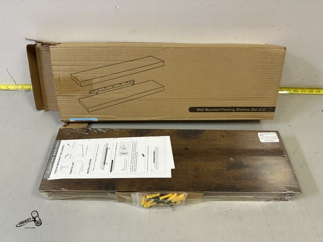 Lot 91-10193 - NEW SET OF 2 WALL MOUNTED FLOATING SHELVES 6 1/2'' X 22 1/2''