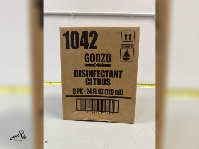 Lot 91-6356 - GONZO 6 PACK DISINFECTANT DEODORIZER AND CLEANER - CITRUS SCENTED - FOR US IN BATHROOMS, KITCHENS, B...