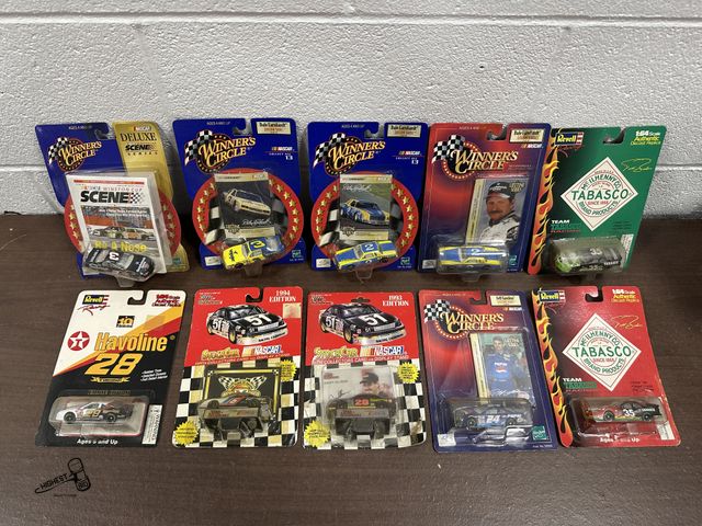 Lot 91-6612 - 10 NASCAR DIE CAST COLLECTORS CARS - DAVEY ALLISON, TABASCO, DALE EARNHARDT, ERNIE IRVAN