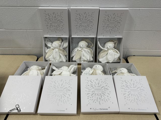 Lot 91-10323 - 7 DOUDOU COMPAGNIE BABYS FIRST CHRISTMAS BUNNIES