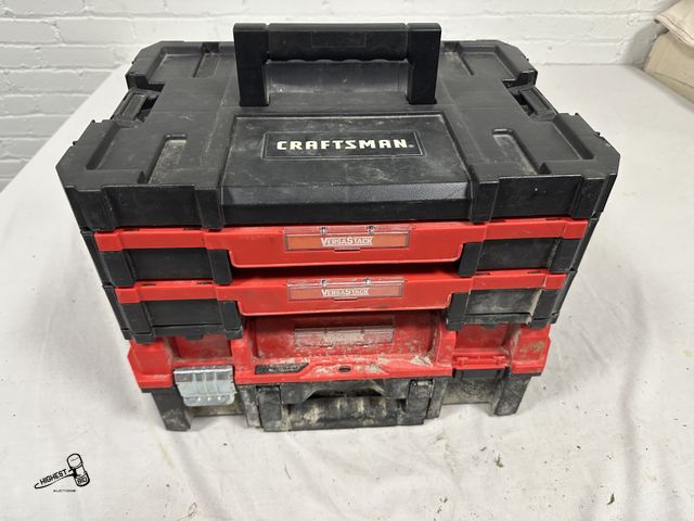 Lot 91-7667 - CRAFTSMAN VERSASTACK WITH PLUMBING TOOLS AND ACCESSORIES