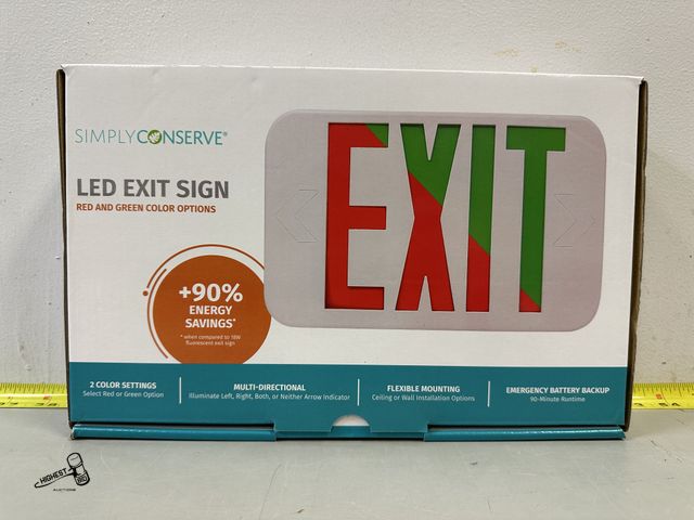 Lot 91-8810 - SIMPLY CONSERVE LED EXIT SIGN - NEW IN BOX