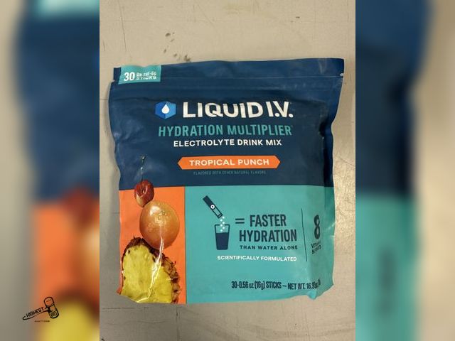 Lot 91-7356 - LIQUID I.V. HYDRATION MULTIPLIER - ELECTROLYTR DRINK MIX - TROPICAL PUNCH - 30 ON THE GO STICKS - SE...