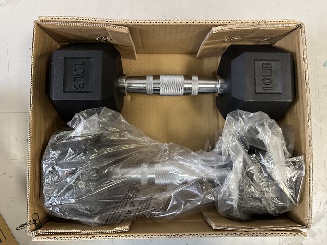 Lot 91-10451 - New 2 - 10LB DUMBELLS