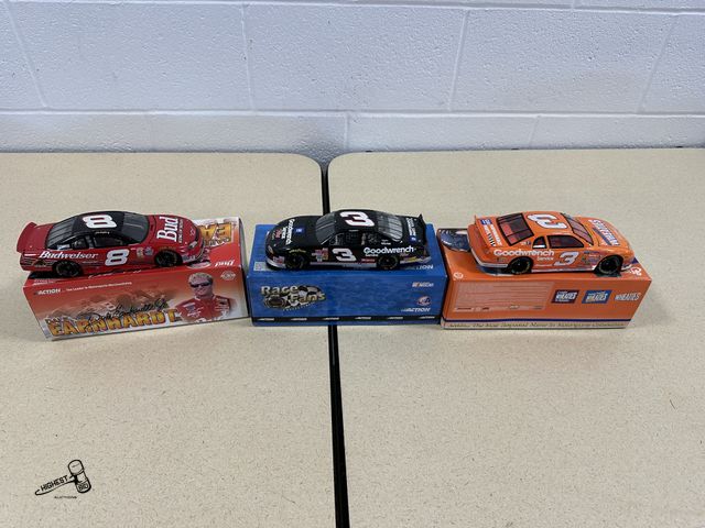Lot 91-6990 - 3 DALE EARNHARDT/JR STOCK CARS - GENERAL MILLS WHEATIES DALE EARNHARDT 1:24 SCALE STOCK CAR - ACTION...