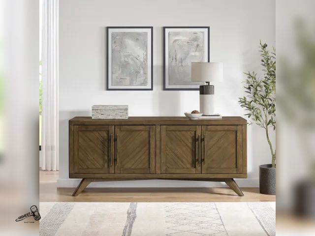 Lot 91-9043 - New MSRP$ 499.97 Redfield 70" Multi-Use Console - Multi-Step Hand Applied Finish - Interchangeable W...