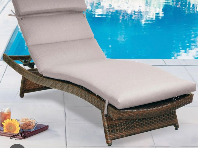 Lot 91-6490 - TWO 2" X 25" X 86" SUNBRELLA COMFORTABLE LOUNGE CHAIR CUSHIONS