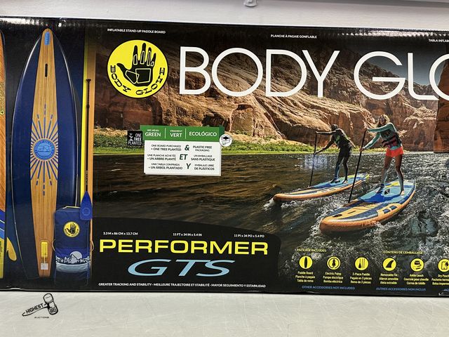 Lot 91-8878 - BODY GLOVE PERFORMER GTS INFLATABLE STAND-UP PADDLE BOARD - 11FT X 34" X 5.4" - 3 PIECE PADDLE - REM...