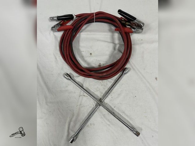 Lot 91-7748 - 24 FOOT HEAVY DUTY JUMPER CABLES &amp; 4 LUG WRENCH