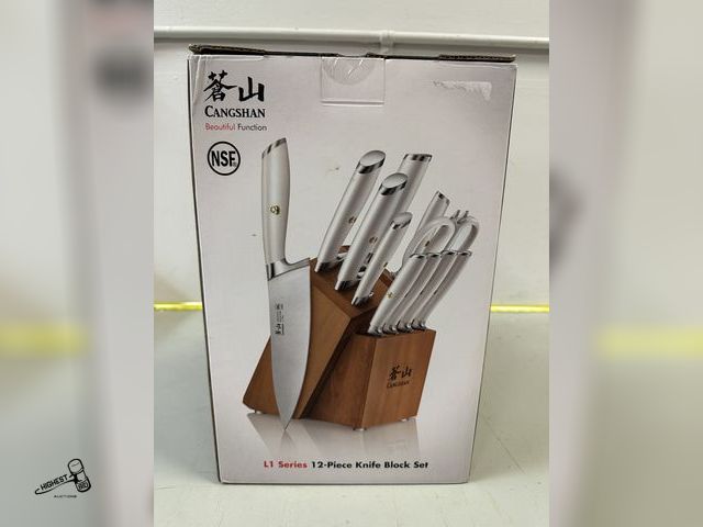 Lot 91-7207 - CANGSHAN BEAUTIFUL FUNCTION - L1 SERIES - GERMAN STEEL - 11 PIECE KNIFE BLOCK SET - MISSING SHEARS