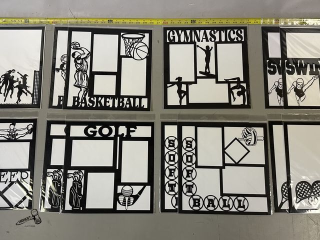 Lot 91-8354 - New 13 SPORTS SCRAP BOOK PAGES 12" X 12"