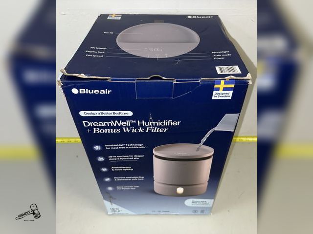 Lot 91-8796 - MSRP $ 139.00 Blueair DreamWell Humidifier with Bonus Wick Filter - NEW IN BOX