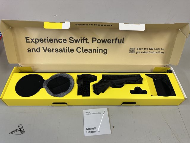 Lot 91-6969 - HOTO CORDLESS SPIN SCRUBBER - POWERFUL 2.5NM SPIN TORQUE AND 300 RPM FOR EFFICIENT CLEANING - IPX7 F...