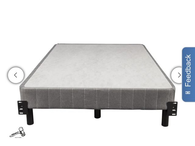 Lot 91-8804 - New MSRP$ 239.99 EnForce 7" Metal Foundation with Headboard Bracket and Legs - NEW IN BOX - SOME PHO...