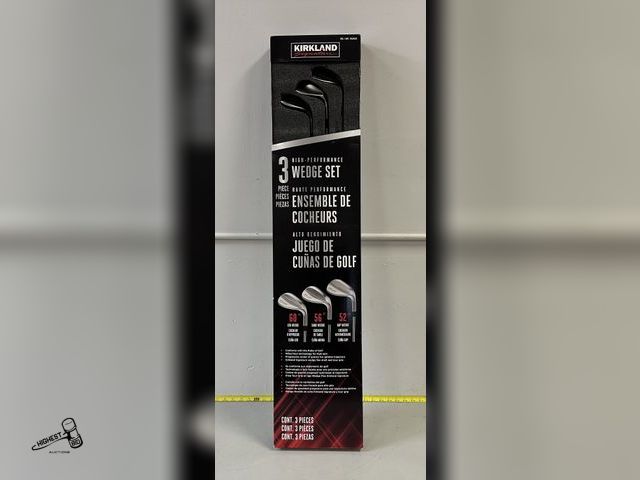 Lot 91-8898 - New MSRP$189.99 Kirkland Signature Gen 2 High-performance 3-piece Wedge Set - Right Hand, 3-piece We...