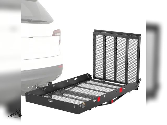 Lot 91-10199 - New VEVOR Hitch Mount Wheelchair Carrier Height Adjustable, 500LBS Steel Mobility Scooter Carrier Ca...