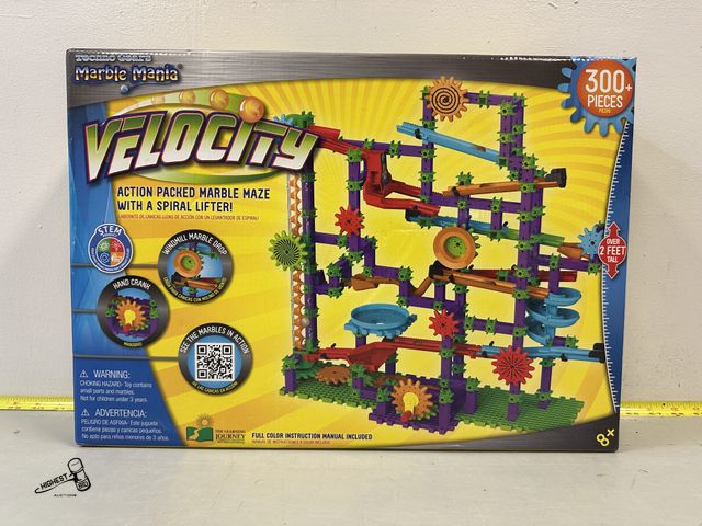 Lot 91-6914 - TECHNO GEARS MARBLE MANIA VELOCITY ACTION PACKED MARBLE MAZE WITH A SPIRAL LIFTER - OVER 2 FEET TALL...