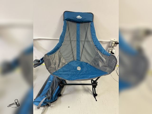 Lot 91-6255 - CASCADE MOUNTAIN TECH ULTRALIGHT HIGHBACK CHAIR - COLLAPSIBLE FOLDING CHAIR SAVES SPACE - ULTRALIGHT...