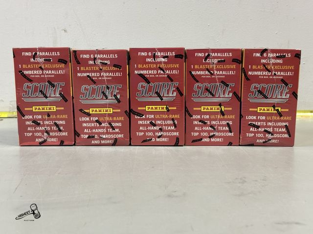 Lot 91-9600 - New SCORE NFL TRADING CARDS 2023 5 PACK SEALED IN BOX