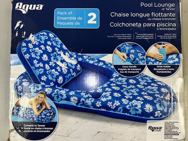 Lot 91-8790 - AQUA POOL LOUNGE OR TANNER (2 PACK)