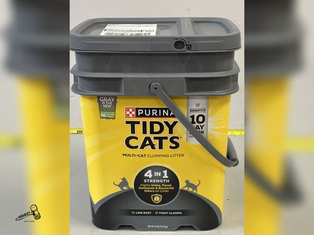 Lot 91-9569 - New Tidy Cats 4-in-1 Scented Clumping Clay Cat Litter, 35-lb pail