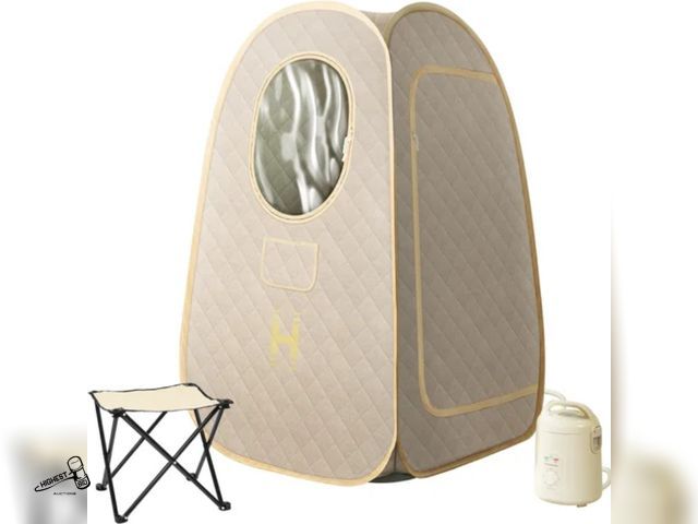 Lot 91-7366 - HOMEDICS SAUNAZEN PORTABLE STEAM SAUNA - EXPERIENCE FULL STEAM IMMERSION WITH 100% HIMUDITY - LESS T...