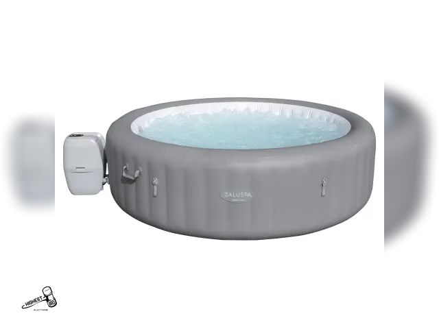 Lot 91-10215 - New MSRP $698.00 SaluSpa Grenada AirJet Inflatable Circle Hot Tub Spa 6-8 Person with Pump #P09146