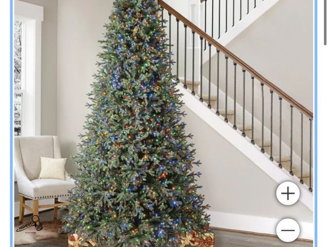 Lot 91-7486 - 9ft Pre-Lit Aspen EZ Connect Artificial Christmas Tree, 2,700 Color-Changing Radiant Micro LED Light...