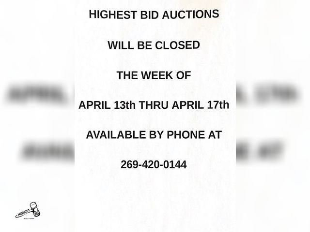 APRIL AUCTION COMING SOON