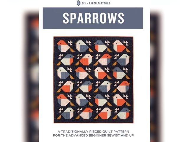 Lot 96-232916 - Pen + Paper Patterns Sparrows Quilt Pattern (Optional Fineline Glue Tip Sets)