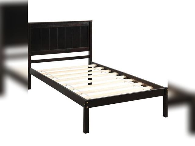 Lot 96-165811 - Espresso Twin Platform Bed Frame with Headboard Wood Slat Support
MSRP $249.99
Appears unused, possi...