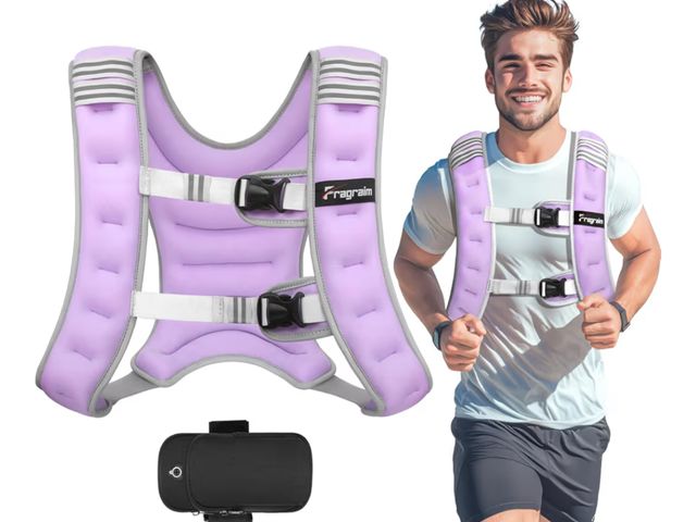 Lot 96-177275 - Fragraim Weighted Vest for Women Men - 8lb/10lb/12lb/16lb/22lb/25lb/30lb Weight Vest with Reflective...