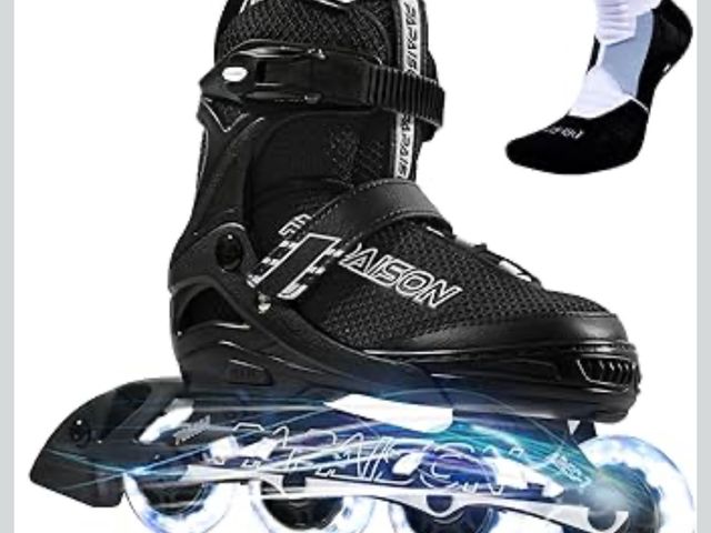 Lot 96-188062 - PAPAISON Adjustable Inline Skates for Kids and Adults with Full Light Up Wheels, Outdoor Roller Skat...