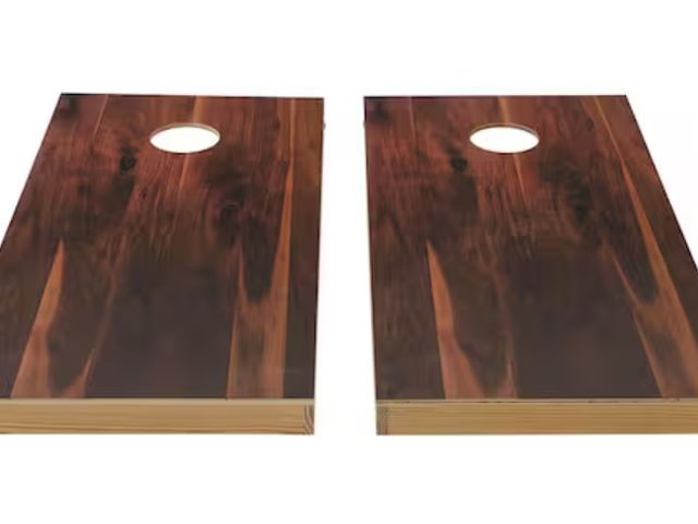 Lot 96-171867 - PureBond Walnut Wood Cornhole Set MSRP $148.61 New