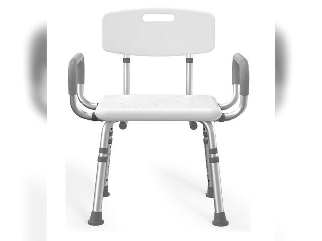 Lot 96-170757 - Shower Chair for Inside Shower with Arms and Back, 500 lbs Heavy Duty Shower Seat for Bathtub, Heigh...
