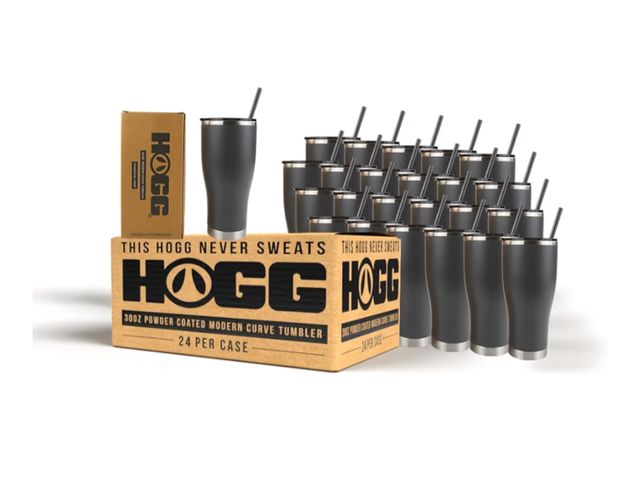 Lot 96-176542 - Hogg 30 oz Modern Curve Case (24 Units) - Charcoal Gray, Powder Coated Tumblers for Laser Engraving,...