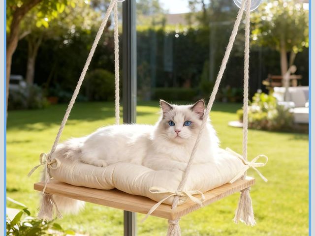 Lot 96-187699 - Cat Window Perch, Suction Cup Window Hammock Seat Beds for Indoor Cats with Soft Cushion and Solid P...