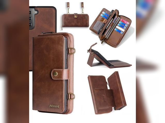 Lot 96-171001 - Compatible with Samsung Galaxy S20 Glaxay S 20 5G UW 6.2 inch Wallet Case Crossbody Shoulder Strap C...