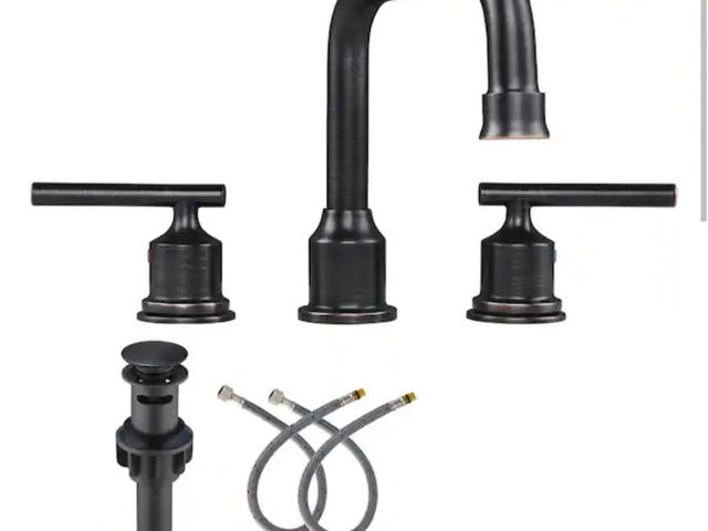 Lot 96-182473 - AVITAS
8 in. Widespread 3 Hole Lead-Free Double Handle Bathroom Faucet with Pop-up Drain and Supply ...