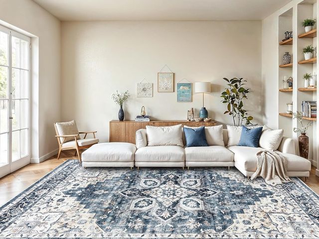 Lot 96-187451 - Large area rug, print may vary slightly from stock photo, dimensions unknown New