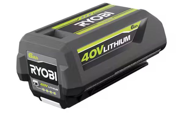 Lot 96-198522 - RYOBI
40V Lithium-Ion 6.0 Ah High Capacity Battery
New
MSRP $220.00