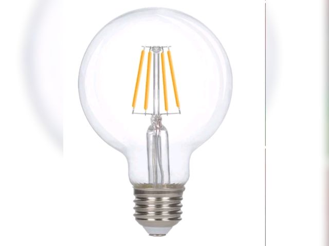 Lot 96-233017 - Lighting LED Edison G25 Globe 4W 40W Equivalent Light Bulbs 120V E26 Base Dimmable 2700K, 4 pk  New